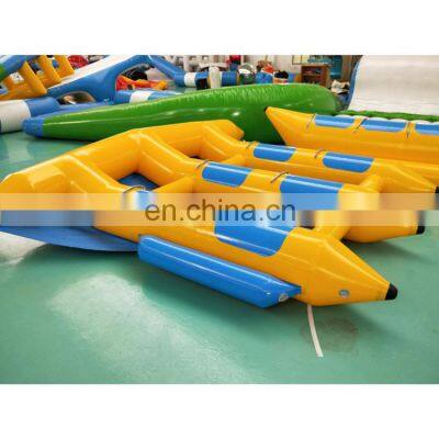 Inflatable Fly Fishing Boat With Three Tubes Inflatable Banana Boat Water Play Equipment photo-2