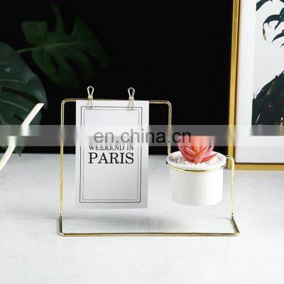 Hot Selling Flower Pots & Planters Pot Plants Ceramic Supplies Wrought Iron Photo Frame Flower Pot photo-5