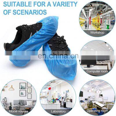 Disposable Shoe Covers CPE Anti-Dust Overshoes Foot Covers Waterproof Anti Slip Protective Boot & Shoe Covers photo-4