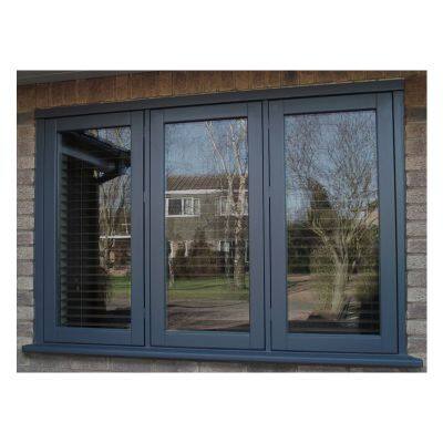 Customizable Double Glass Glazed Impact Wood Wooden Aluminium Casement Window