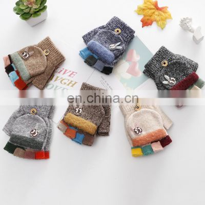 Warm Winter Gloves Kids Children Cute Lovely Mittens Hand Gloves Safety Gloves MIXED Color Wool SONICE3144 ONE Size CN;JIA