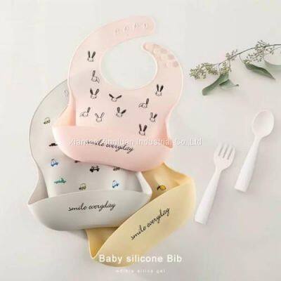 Baby Food Bib Baby Silicone Food Rice Pocket Male and Female Children Bib Waterproof Washable Saliva Pocket photo-2