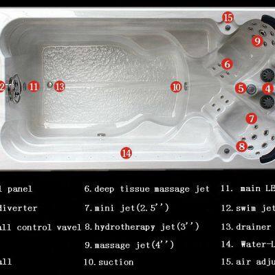 Luxury Acrylic Bathtubs Bathtubs & Whirlpools Swim Spas Outdoor Spa Swimming Pool Spa Tubs Large Hot Tub Swim Spa photo-2