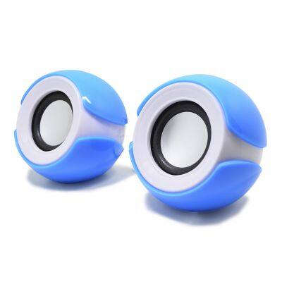 Wholesale 3W 2.0 Big Eyes Audio Speaker Kit USB Powered Computer PC Mini Kit Speakers