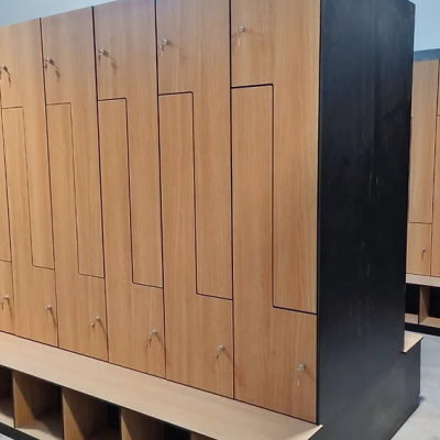 Hot Sale Commercial Compact Laminate Wood Grain Durable Waterproof HPL School Locker photo-3