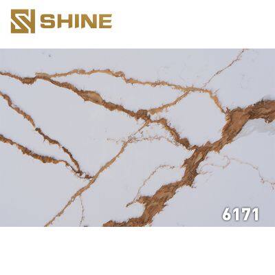 Artificial Silica Stone Quartz Slab for Kitchen Counter & Various Indoor Applications-for Villas Bedrooms Hotels photo-3