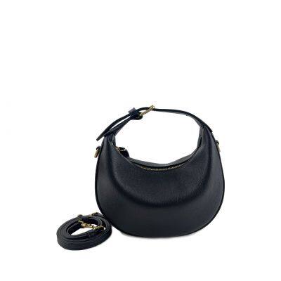 Fashionable Leather Shoulder Bag Women's Handbag Simple New Style Crossbody Bag 2025 Design Half-Moon Bag Soft Zipper Closure