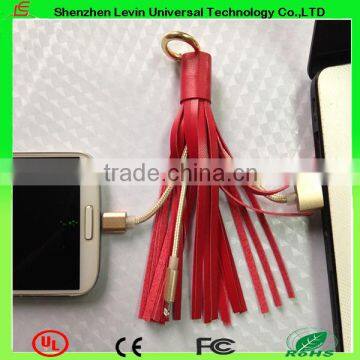 100% Good Quality Fast Charging 2 in 1 Keychain Certified Cable Braided