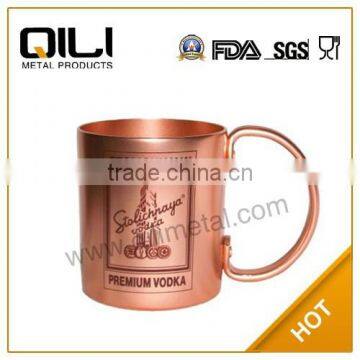 Two-side silk screen Stoli Copper Moscow Mule Mug