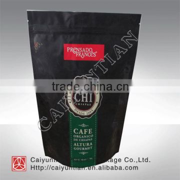 side gusset realable foil plastic pouch coffee bag with valve