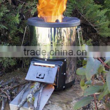 biomass clean burning camping rokcet stove