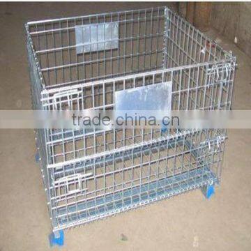 Galvanized Foldable Wire Container in Store