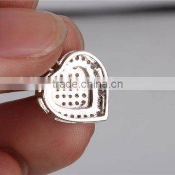 2016 Valentine's Day Gift Heart Shape 925 Silver Hip Hop Pendant Jewelry Custom photo-6