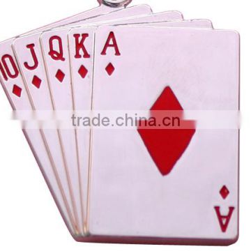 Custom fashion poker key chain Shape metal key chain Hot Sale Playing Card Poker Key Chain