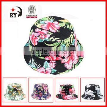 High quality printing cotton plain bucket hats