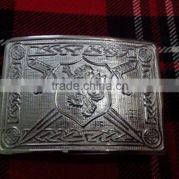 Scottish Design Kilt Belt Buckle In Chrome Finished Made Of Brass Material