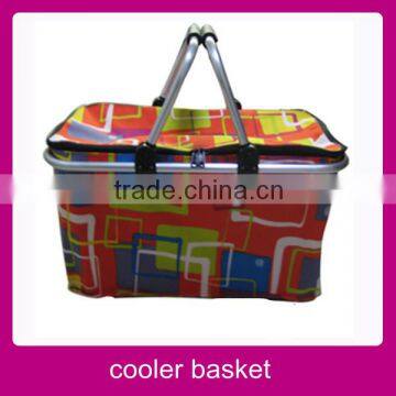 600d oxford fabric folded cooler baskets with lid