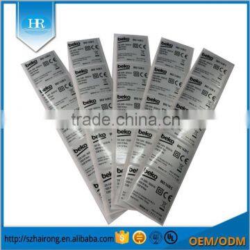 Printing Glossy Coated Paper Covering Flim Adhesive Warning Label For Machine