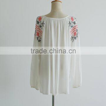Woman Shirts and Blouses Crew Neck Fashion Current Blouses photo-4