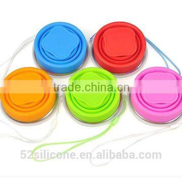 Healthy Life FDA Grade Folding Silicone Foldable Water Cup for Travel Drinking photo-3
