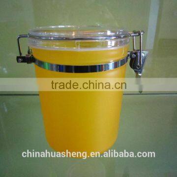 2015 Best Selling Plastic Candy Box Airtight Canister Seal Pot With 3 Color ASS Customer Color photo-4