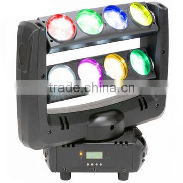 Double Face 8 Eyes 10W Moving Head Spider LED Beam RGBW Stage Light photo-2