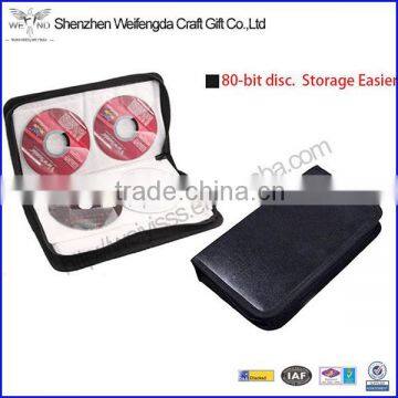 Hot Sale 80 Disc CD Holder VCD Storage Organizer Faux Leather DVD Case Wallet