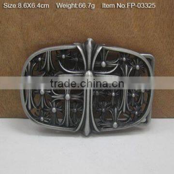 Cross Belt Buckle With Rhinestones Plain Plate Buckle For 2 1/4" Belts photo-6