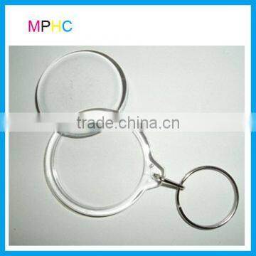 Round Cheap Promotional Clear Plastic Acrylic Photo Keychain