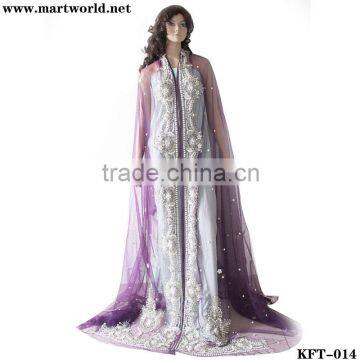 purple caftan style girls party dress(KFT-014)