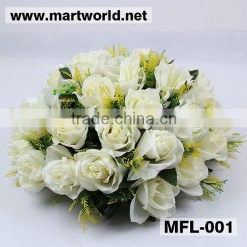 white rose flower wedding flower wedding decoration fabric flower(MFL-001)                        
                                                Quality Choice