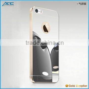 2015 Hot Selling High Quality Factory Price Front+Back Metallic Plating Color Tempered Glass Screen Protector for IPhone 5 5s