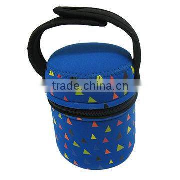 Fashionable Insulated Neoprene Lunch Bag, manufacturer price polyester round ,insulated lunch bag