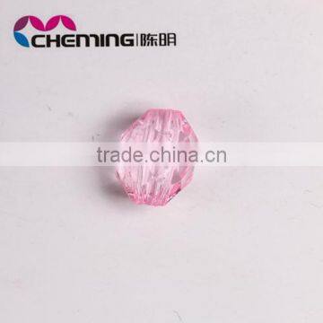 decorative wholesale crystal faced acrylic bead with hole