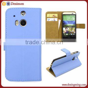 Genuine leather for htc one m8 dual leather case back cover