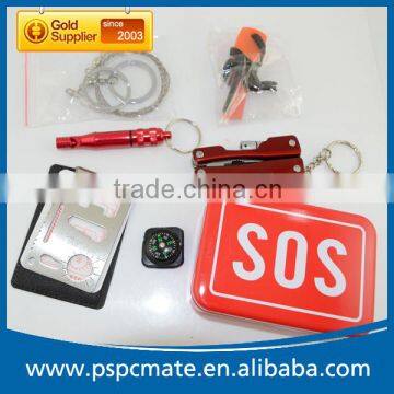 6 in 1 Emergency Outdoor Metal Box SOS Survival Kit