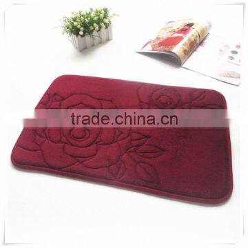 stone shape memory foam mat with backing anti-slipMemory foam bath mat Qinyi