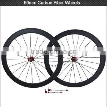 Hotsale!Carbon fiber road bike wheels 50mm 700c good quality!