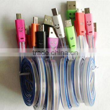 Wholesale tangle-free light up usb charging charger cable for iphone