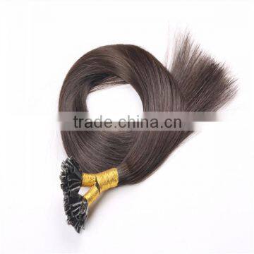 Wholesale Brazilian Human Hair 100 Keratin Tip Human Hair Extension Light Brown Color 4# U