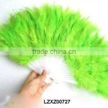 Green dance costume feather fan LZXZ00727