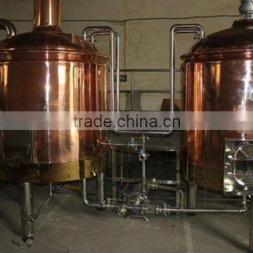 Red copper 1000L drink beer factory or restaurant cheap brewing machinery Bottled filling system