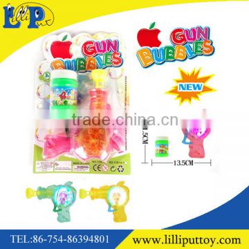 Funny bubble gun toy with light for kid