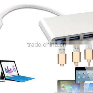 3 USB 1 Type C HUB Charging