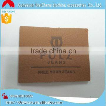 China genuines leather cheap custom label clothing logo badge