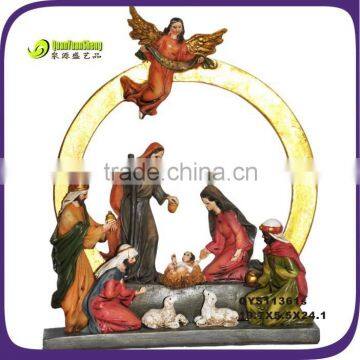 Resin religion nativity set of jesus birth figurine