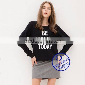 High Quality Fashion Custom Womens Printed Sweatshirt Wholesale Clothing photo-3