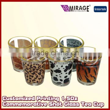 Customized Printing 1.5Oz Commemorative Shot Glass Tea Cup