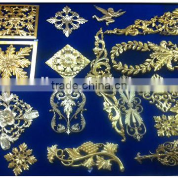 carved wood molding/crown wood mouldings/furniture use decor resin flower