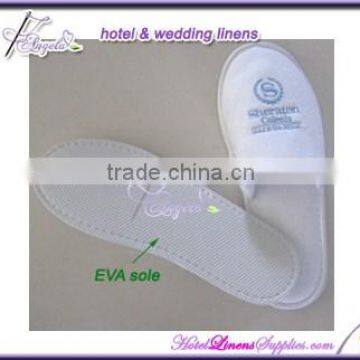 EVA terry slippers for Sheraton hotel, 5-star hotel white terry slippers used in luxury hotels